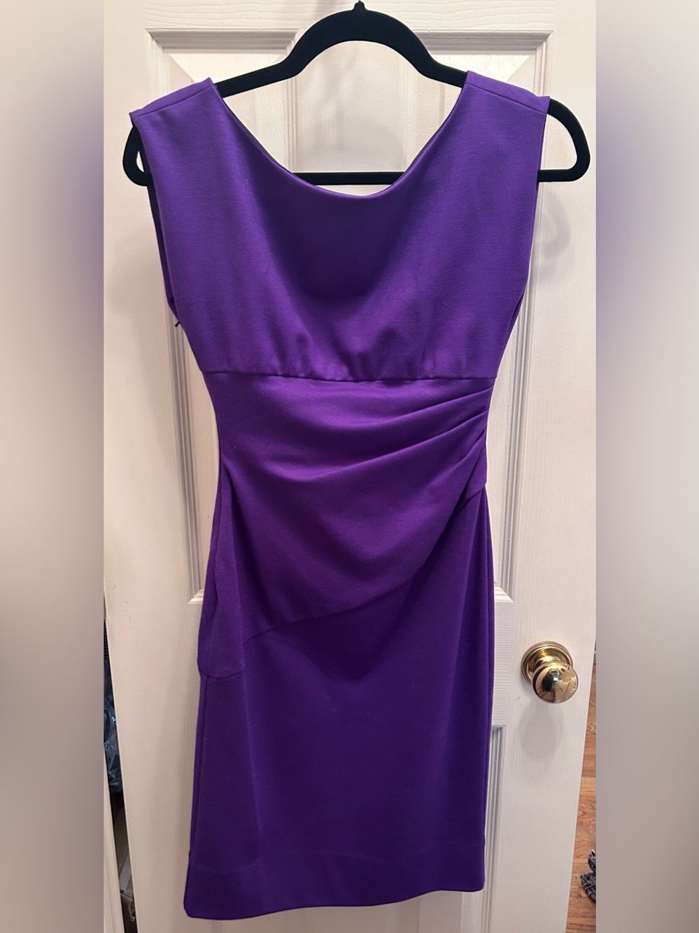 Diane von Furstenberg Purple Sleeveless Cocktail Dress with Side Zipper. Size 0